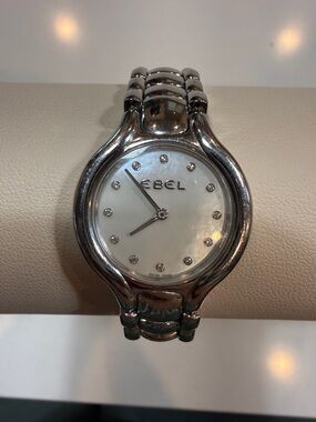 Ebel Stainless Steel Mother-of-Pearl Diamond Dot Watch